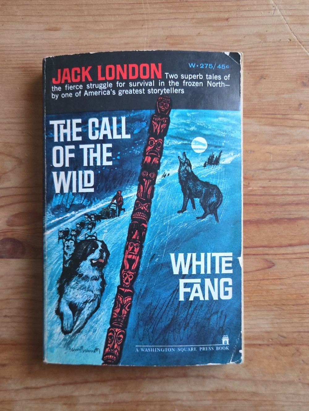 1963 Vintage Call of the Wild White Fang Jack London Washington Square Paperback